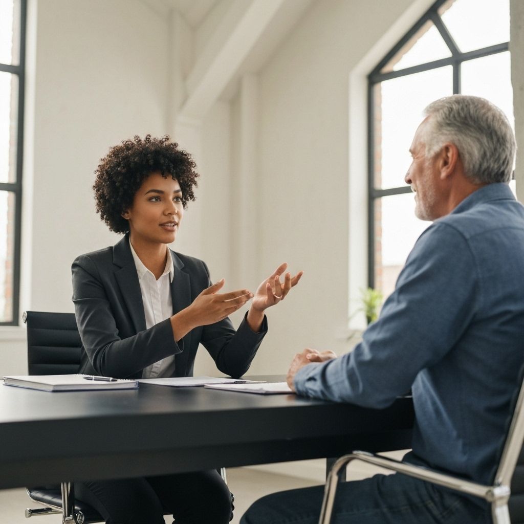 Foreclosure specialist helping homeowner